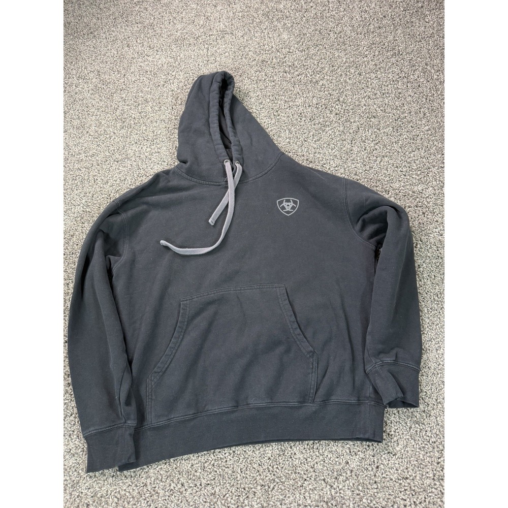 Ariat Pullover Hoodie Men's Size Medium Black Western